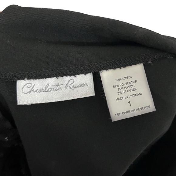 Y2K Charlotte Ruse Micro Mini Skirt Black Pleated Tiered Tennis Style Size 1 - Picture 3 of 8